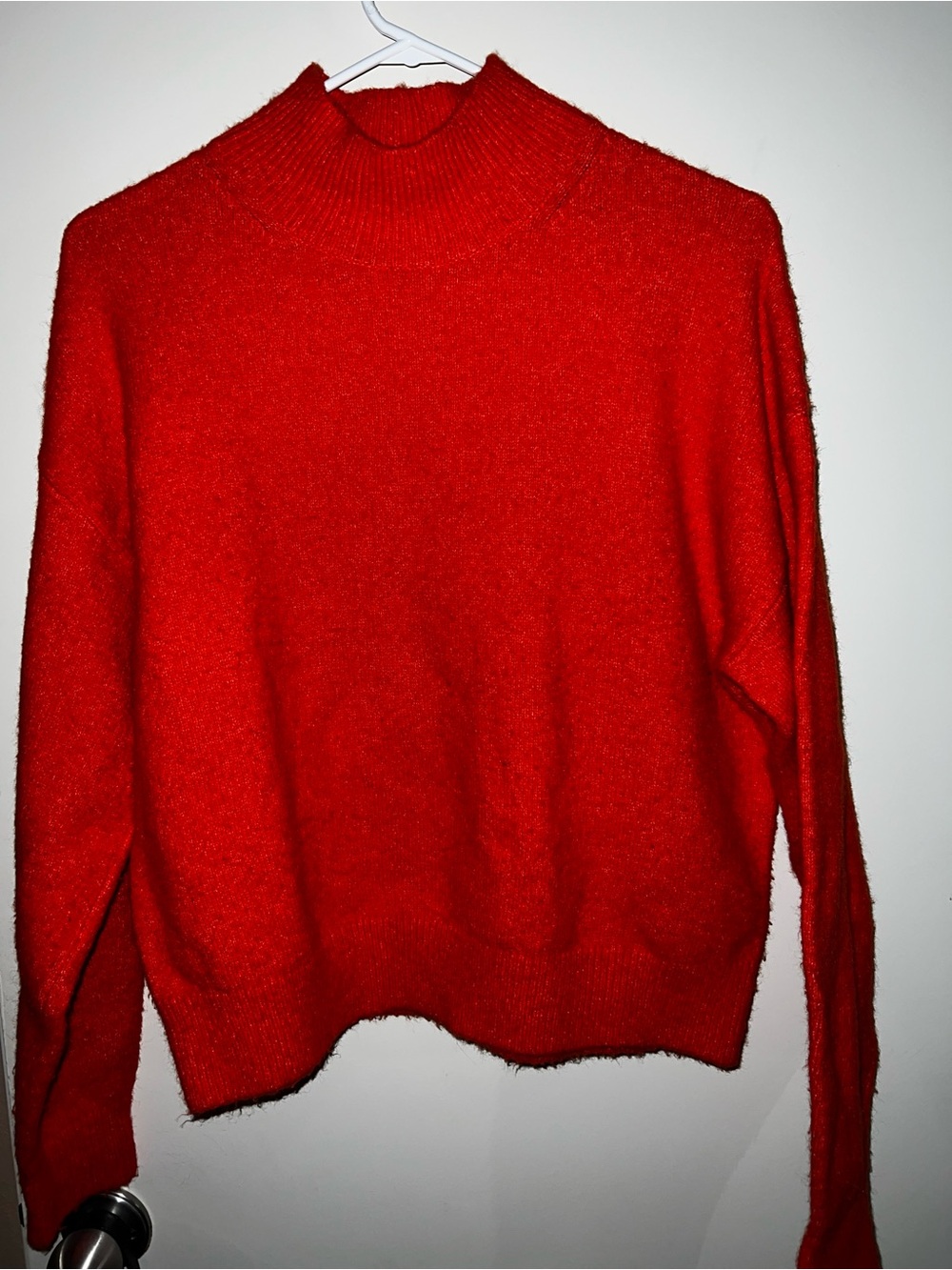 Red orange Women's Mock Neck Sweater - H&M